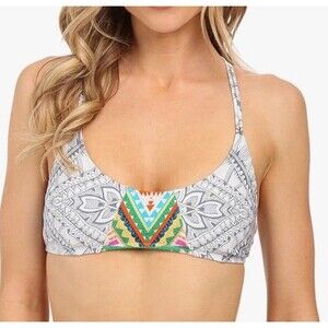 RIPCURL WOMEN'S BEACH BAZAAR BIKINI TOP BLUE SIZE M